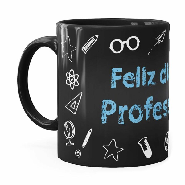 Caneca Feliz Dia Dos Professores Preta