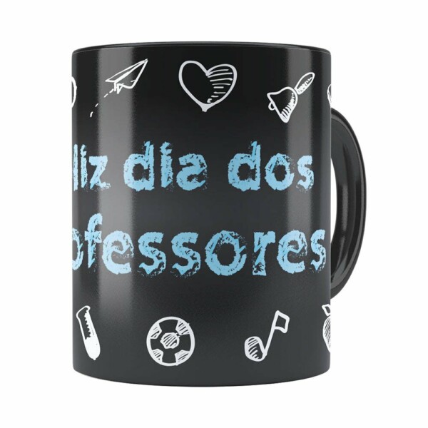 Caneca Feliz Dia Dos Professores Preta