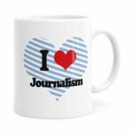Caneca I Love Jornalism Branca