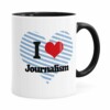 Caneca I Love Jornalism Preta