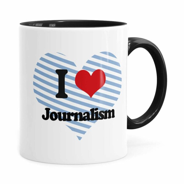 Caneca I Love Jornalism Preta