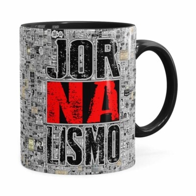 Caneca Jornalismo Black Jornal Preta