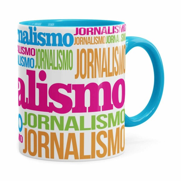 Caneca Jornalismo Colors Azul Claro