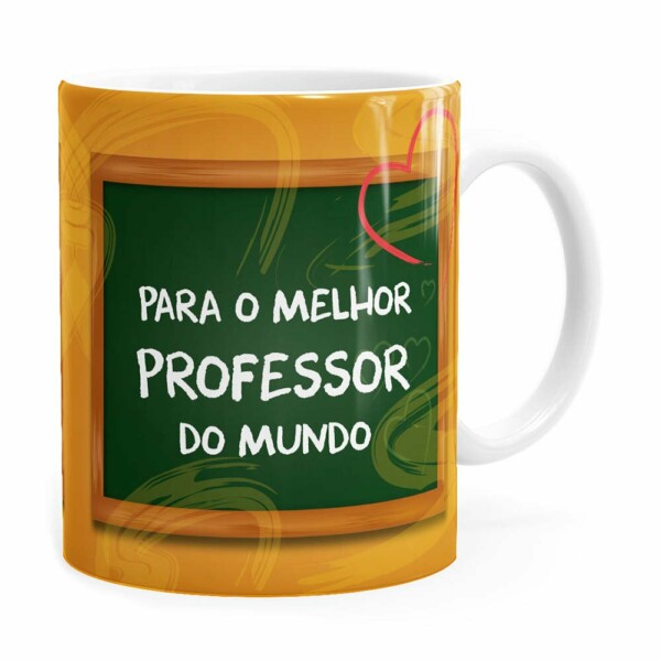 Caneca Melhor Professor Do Mundo Branca