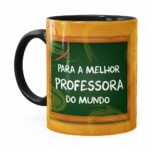 Caneca Melhor Professora Do Mundo Preta
