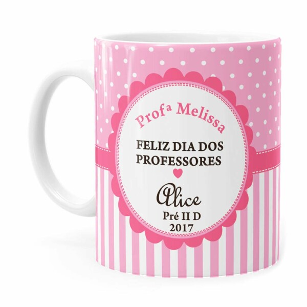 Caneca Personalizada Dia Dos Professores Com Nome Branca