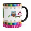 Caneca Personalizada Dia Dos Professores Coruja 01 Preta