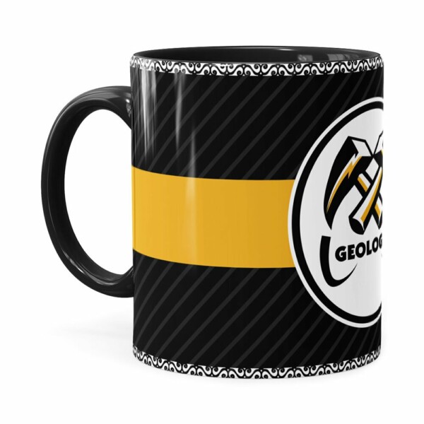 Caneca Profissões Geologia V01 Preta
