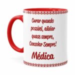 Caneca Profissões Médica V01 Vermelha