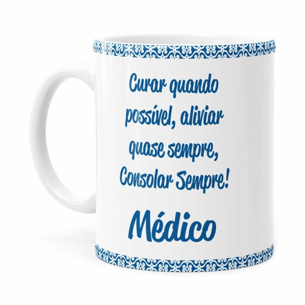 Caneca Profissões Médico V01 Branca