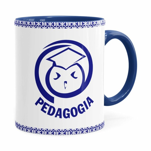 Caneca Profissões Professor V01 Azul Escuro