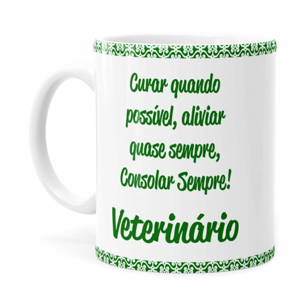 Caneca Profissões Veterinário V01 Branca