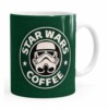 Caneca Star Wars Coffee Green Branca
