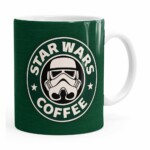 Caneca Star Wars Coffee Green Branca