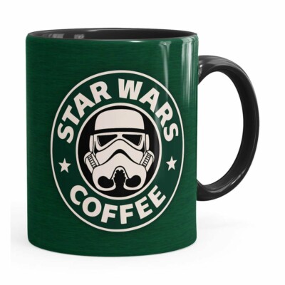 Caneca Star Wars Coffee Green Preta