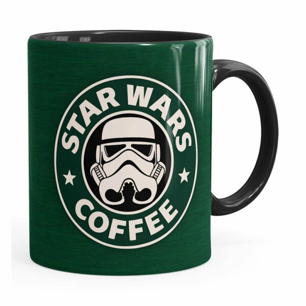 Caneca Star Wars Coffee Green Preta
