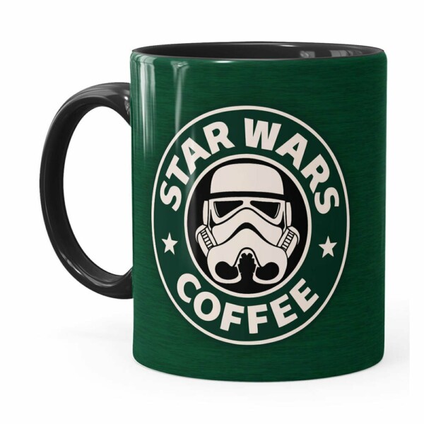 Caneca Star Wars Coffee Green Preta