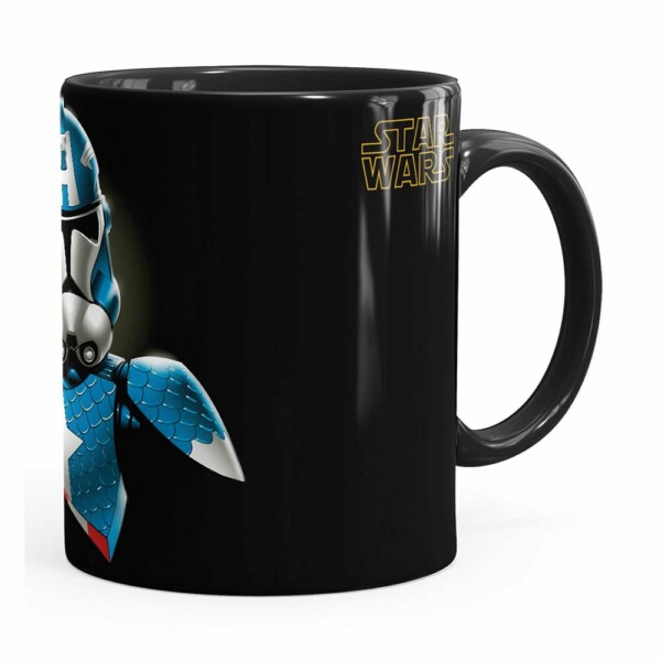 Caneca Star Wars Stormtrooper Capitão América Preta