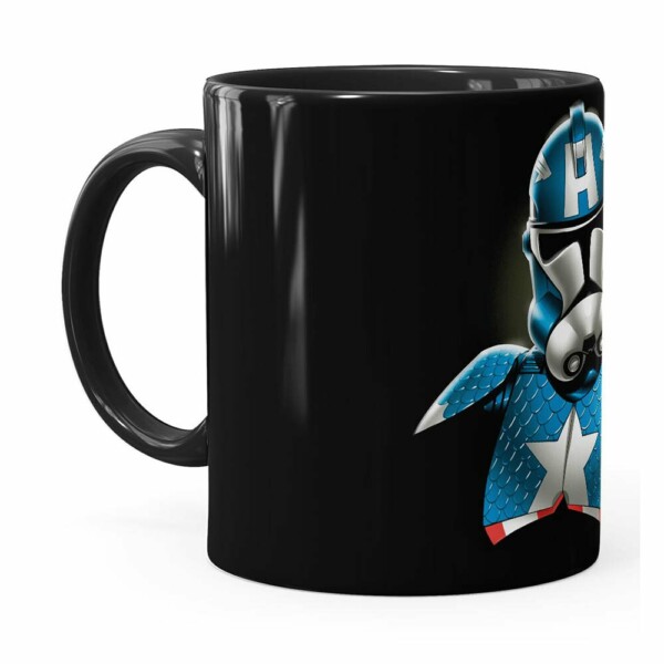 Caneca Star Wars Stormtrooper Capitão América Preta