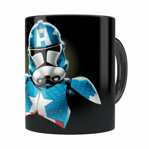 Caneca Star Wars Stormtrooper Capitão América Preta