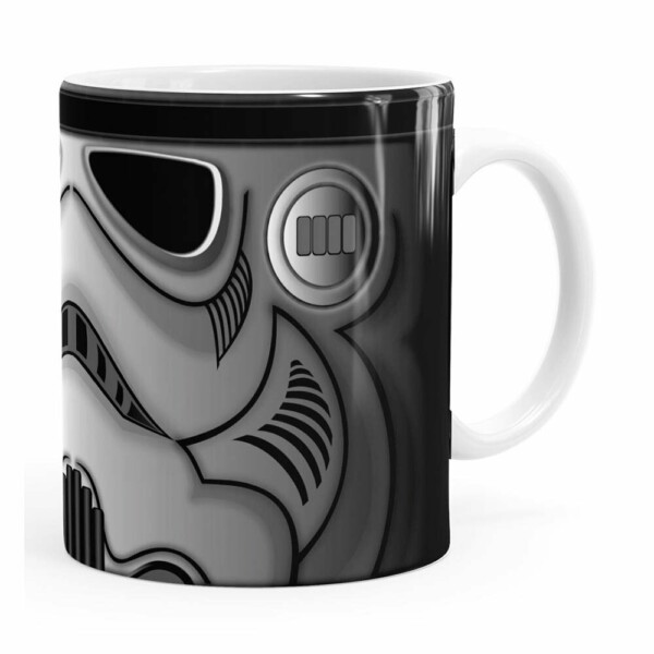 Caneca Star Wars Stormtrooper Cinza Branca