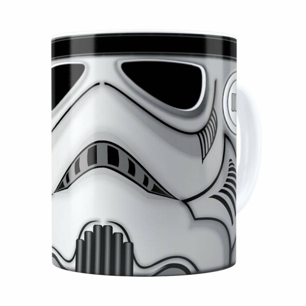 Caneca Star Wars Stormtrooper Cinza Branca