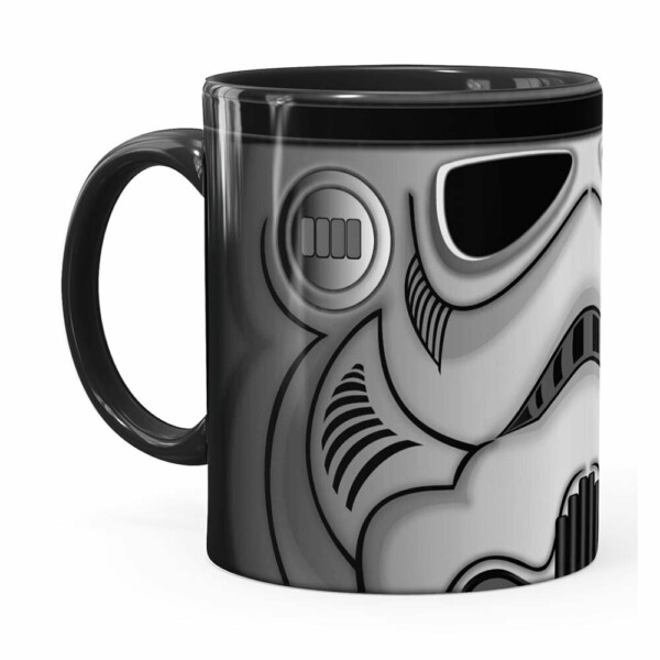 Caneca Star Wars Stormtrooper Cinza Preta