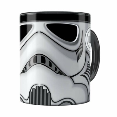 Caneca Star Wars Stormtrooper Cinza Preta