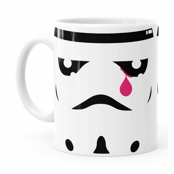 Caneca Star Wars Stormtrooper Face Lágrima Branca