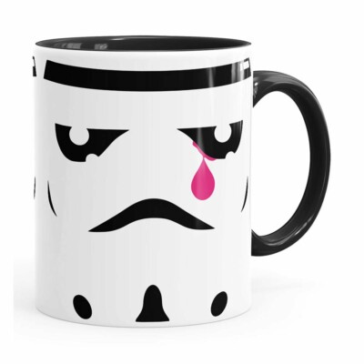Caneca Star Wars Stormtrooper Face Lágrima Preta