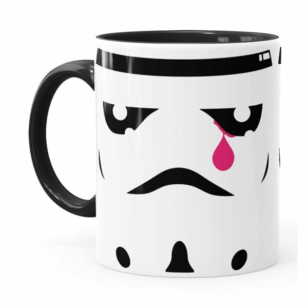 Caneca Star Wars Stormtrooper Face Lágrima Preta