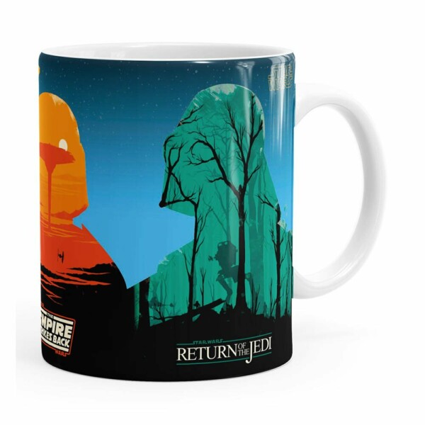 Caneca Star Wars Triologia Branca