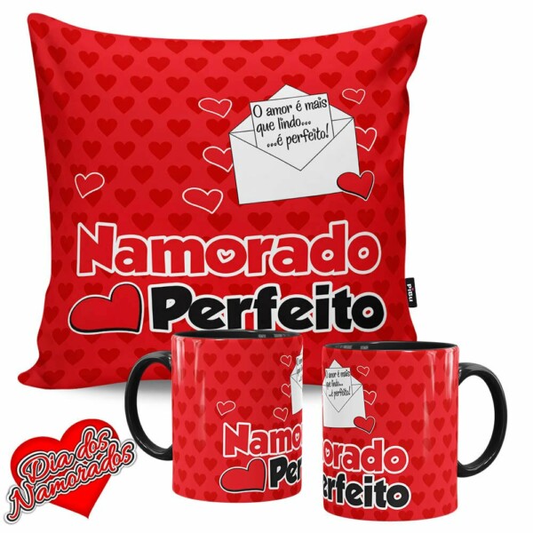 Kit Presente Dia Dos Namorados 2 Canecas V36