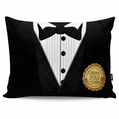 Almofada Black Tie Melhor Pai Do Ano 20x30cm