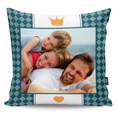 Almofada Personalizada Papai é Rei Com Foto