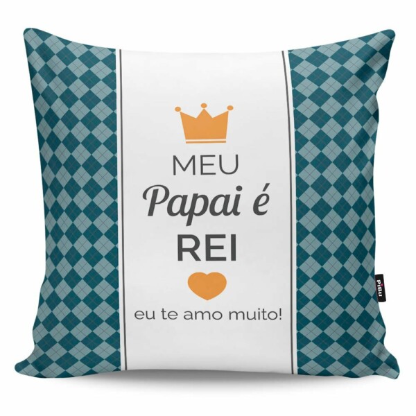 Almofada Personalizada Papai é Rei Com Foto