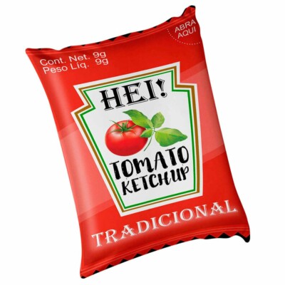 Almofada Sachê De Ketchup 20x30cm