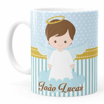Caneca Personalizada Batizado Anjinho 03