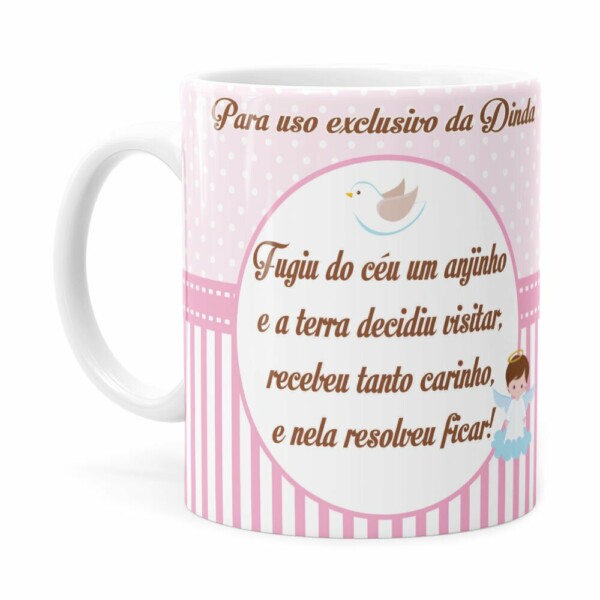 Caneca Personalizada Dinda Anjinho 04 Branca