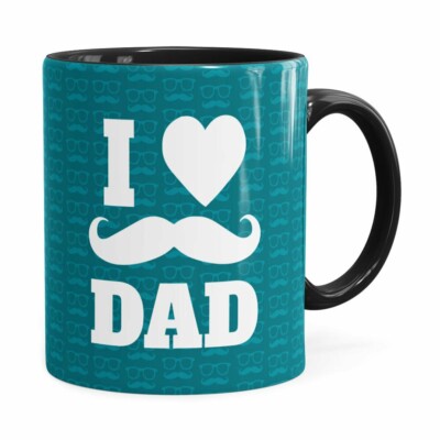 Caneca Dia Dos Pais I Love Dad V01 Preta