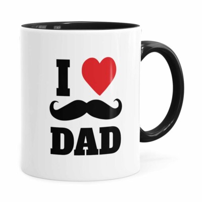 Caneca Dia Dos Pais I Love Dad V02 Preta