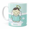 Caneca Personalizada Dindo Anjinho Verde Claro Branca