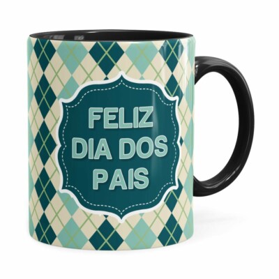 Caneca Feliz Dia Dos Pais V01 Preta