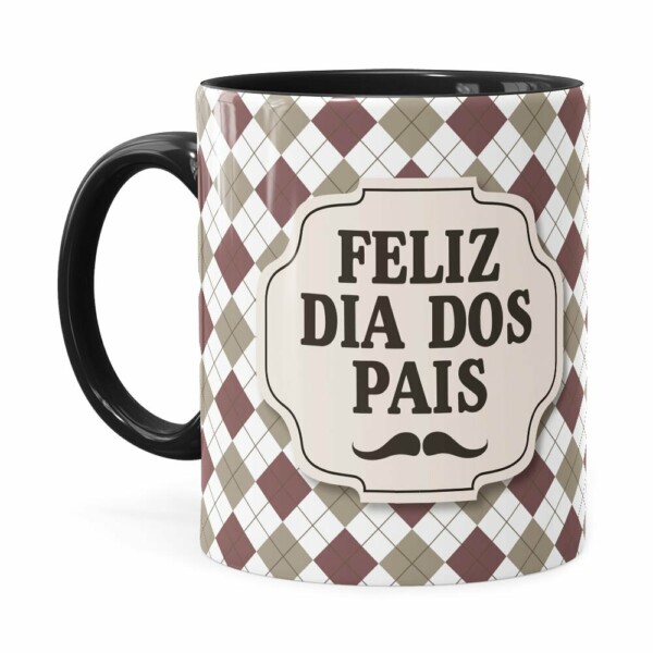 Caneca Feliz Dia Dos Pais V02 Preta