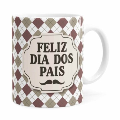 Caneca Feliz Dia Dos Pais V02 Branca
