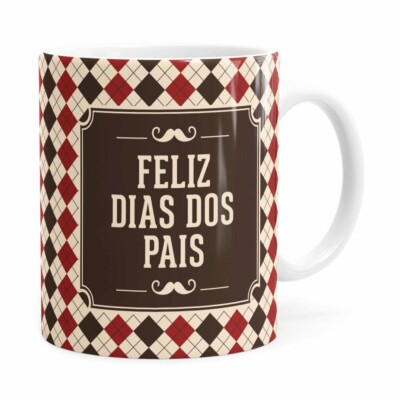 Caneca Feliz Dia Dos Pais V03 Branca