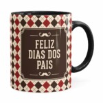 Caneca Feliz Dia Dos Pais V03 Preta