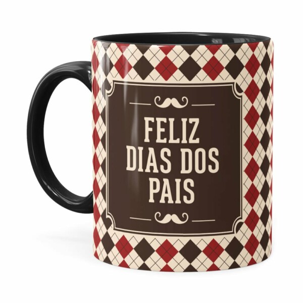 Caneca Feliz Dia Dos Pais V03 Preta