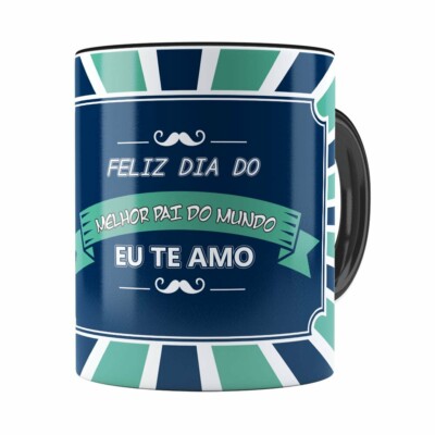 Caneca Melhor Pai Do Mundo V02 Preta