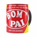 Caneca Pai Bombril 1001 Utilidades Preta